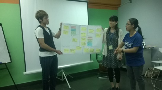 presentation by Vietnamese Japanese mixed team
